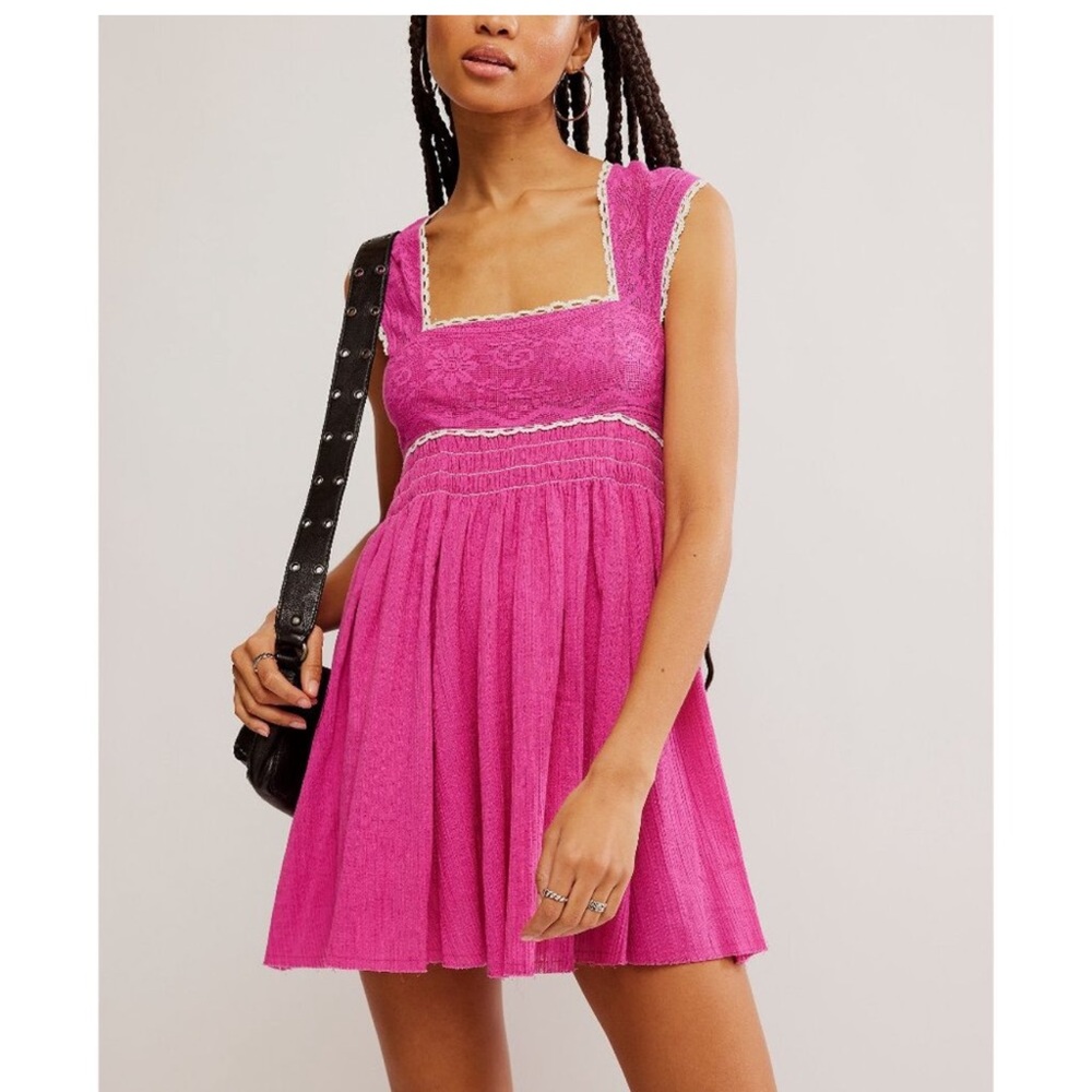 NWT FREE PEOPLE Heartland Mini Dress /Island Flower Large